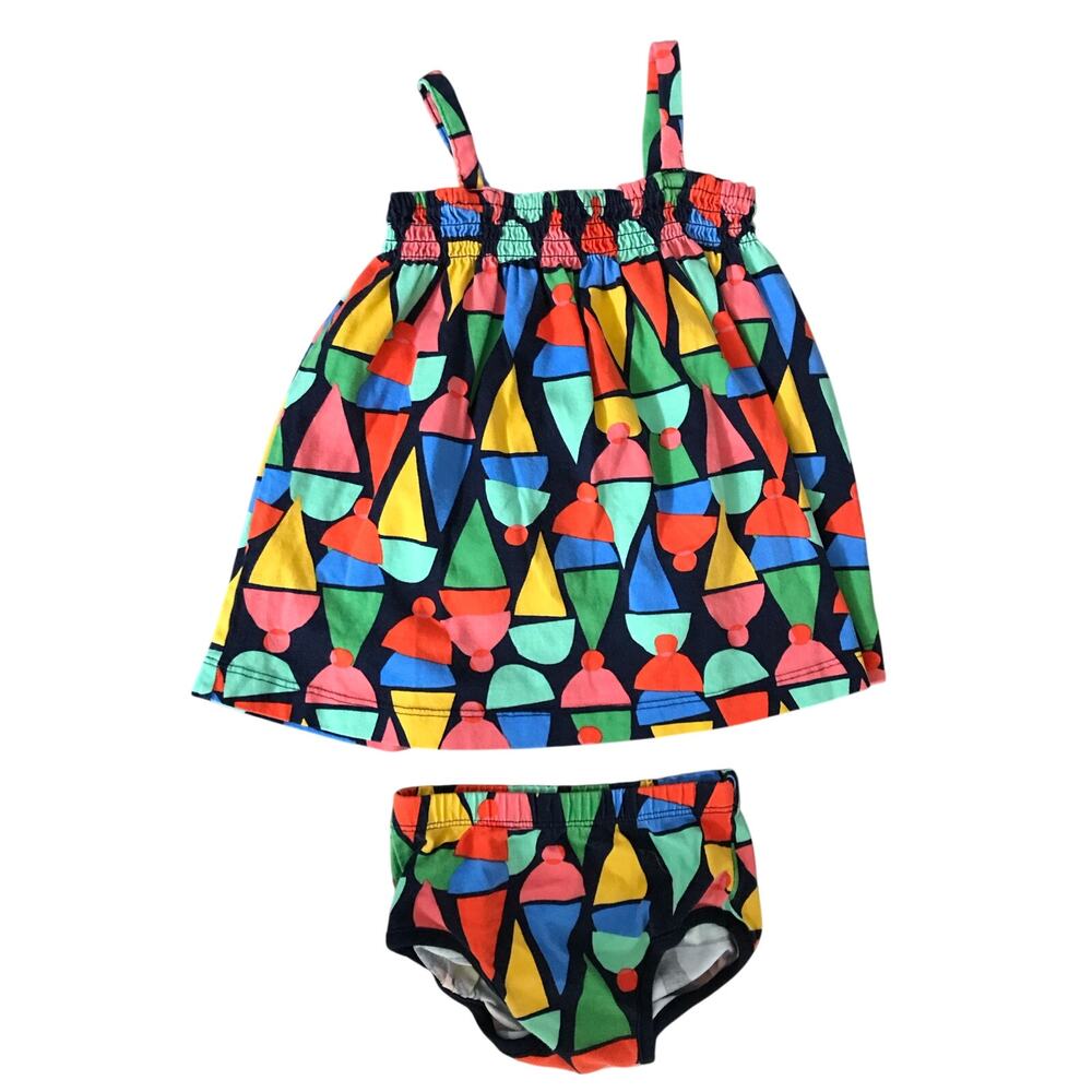 Hanna Andersson Ice Cream Sundress w/ bloomers Size 12-18mo